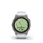 Preview: GARMIN Epix Pro Sapphire, Steinweiss/Titanium Titan, 47mm (010-02803-21)